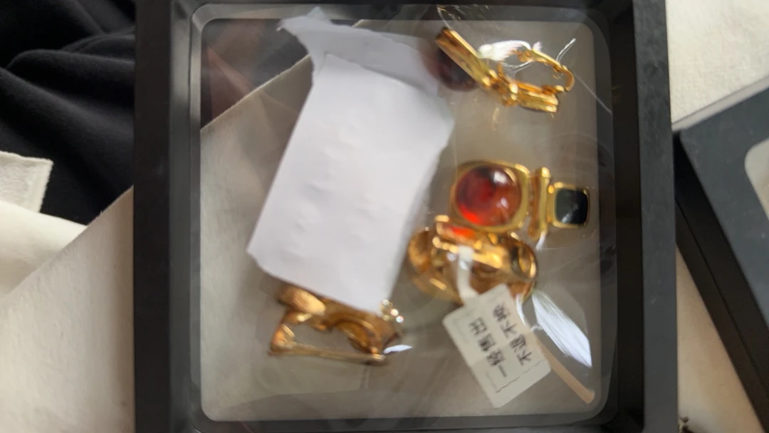 合金耳饰 中古合集乱拍不发耳夹精致轻奢金色复古时尚