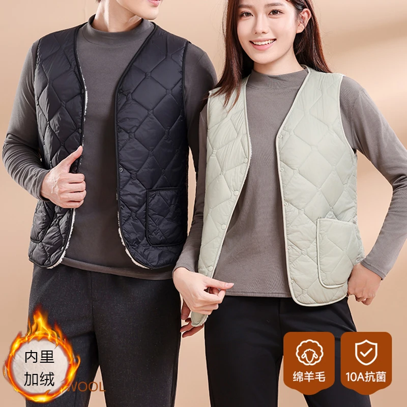 内里加绒！秋冬加绒保暖马甲简约纯色三防运动马甲防寒坎肩