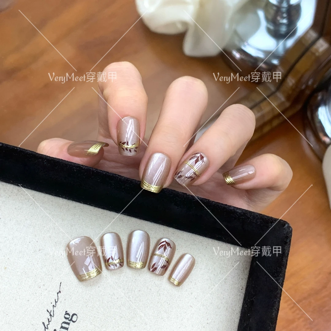 轻奢高级百搭美甲片美甲钻指甲贴片P07