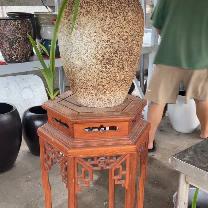 紫砂花盆高39口26