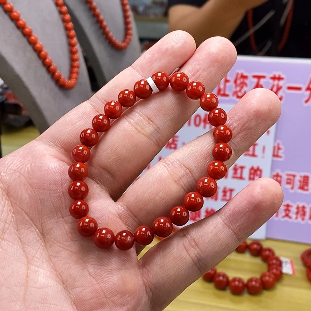 南红玛瑙多样式发一未镶嵌7mm+