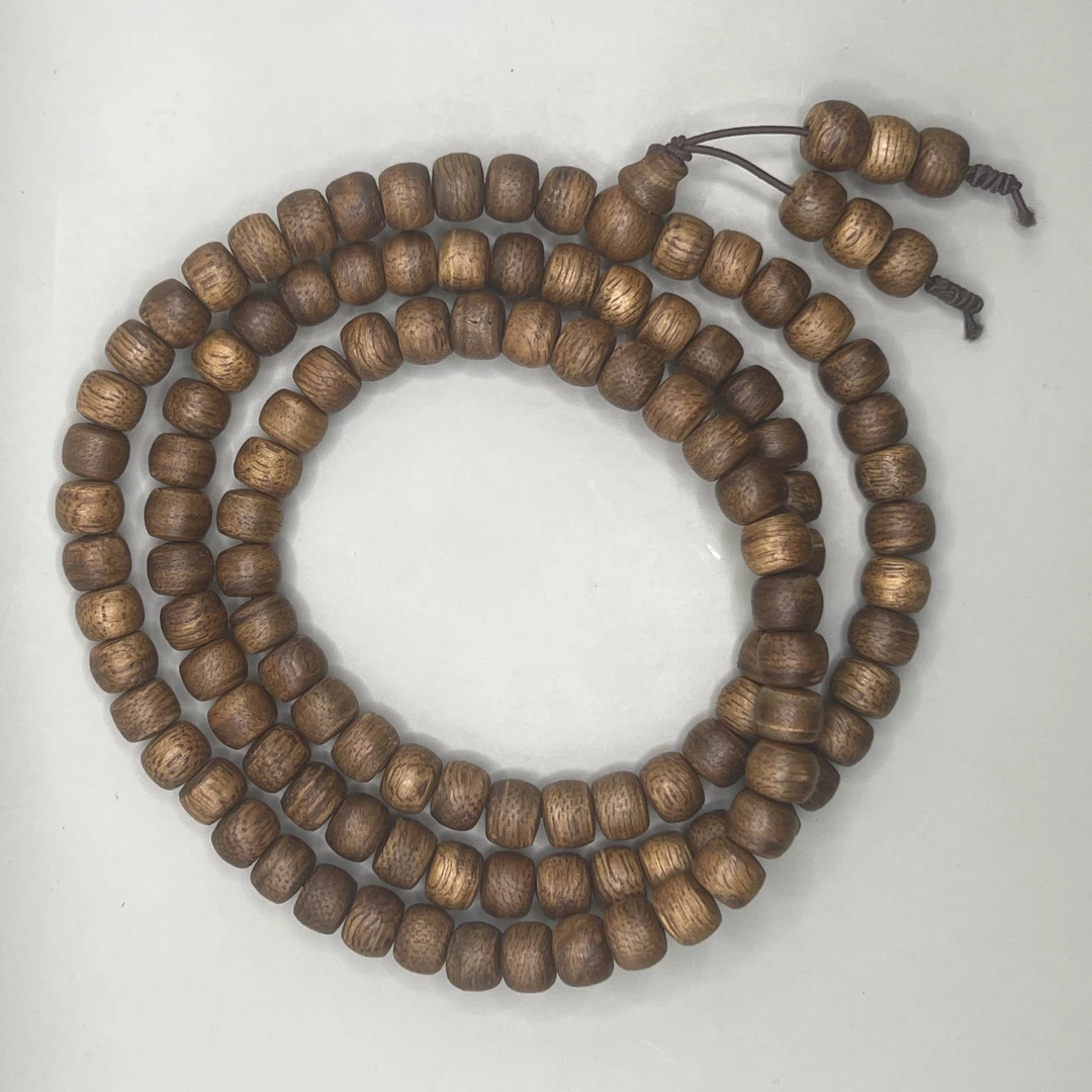 沉香CM182  登流眉0.7*108多圈  天然野多圈手串 多样性发一