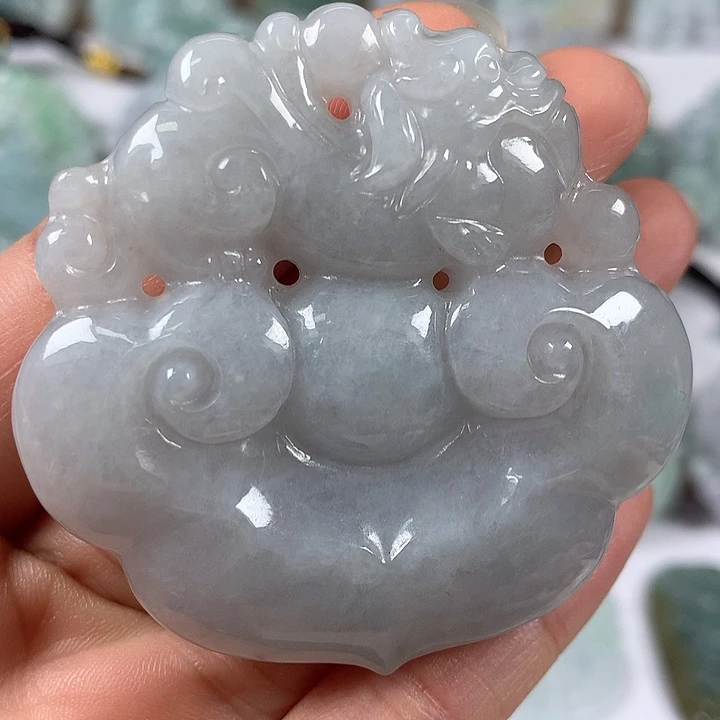 颈饰未镶嵌翡翠如意麒麟面面工艺福利