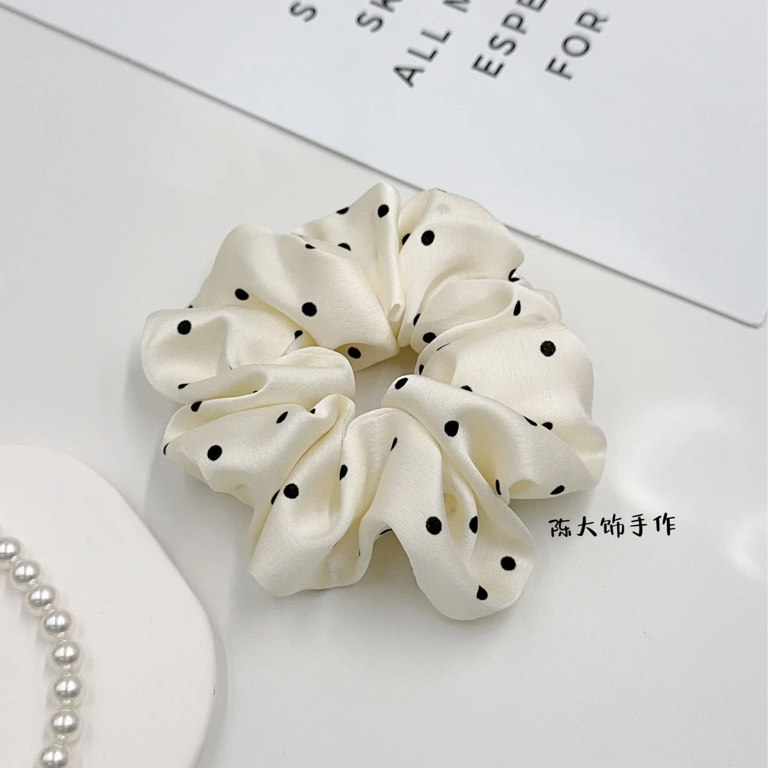 大肠发圈头饰法式波点ins风百搭春夏款韩式新款轻奢时尚丝滑丸子