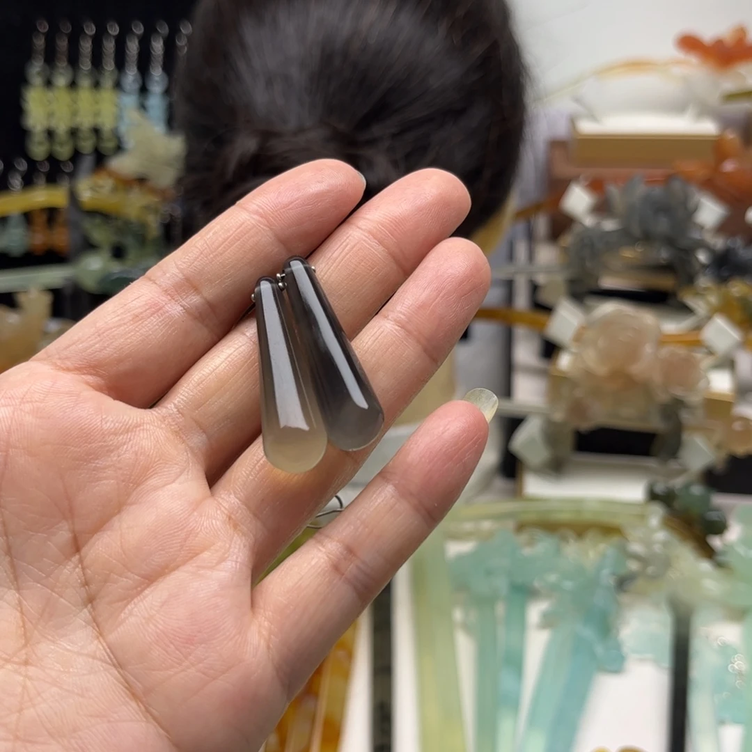 冷***木未镶嵌蛇纹石玉发簪