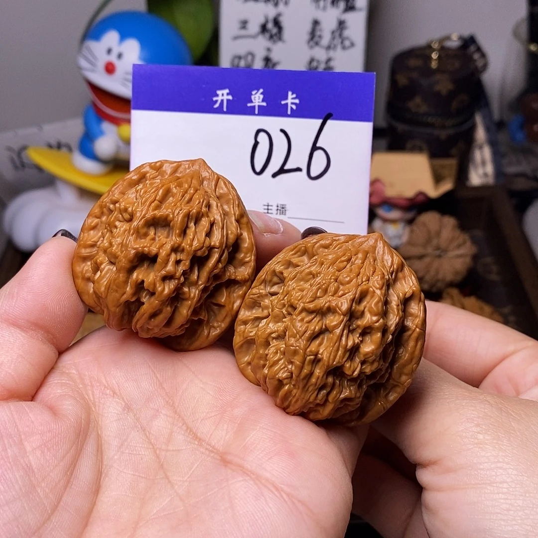 桃核吊坠文玩核桃麦穗虎头42全品n