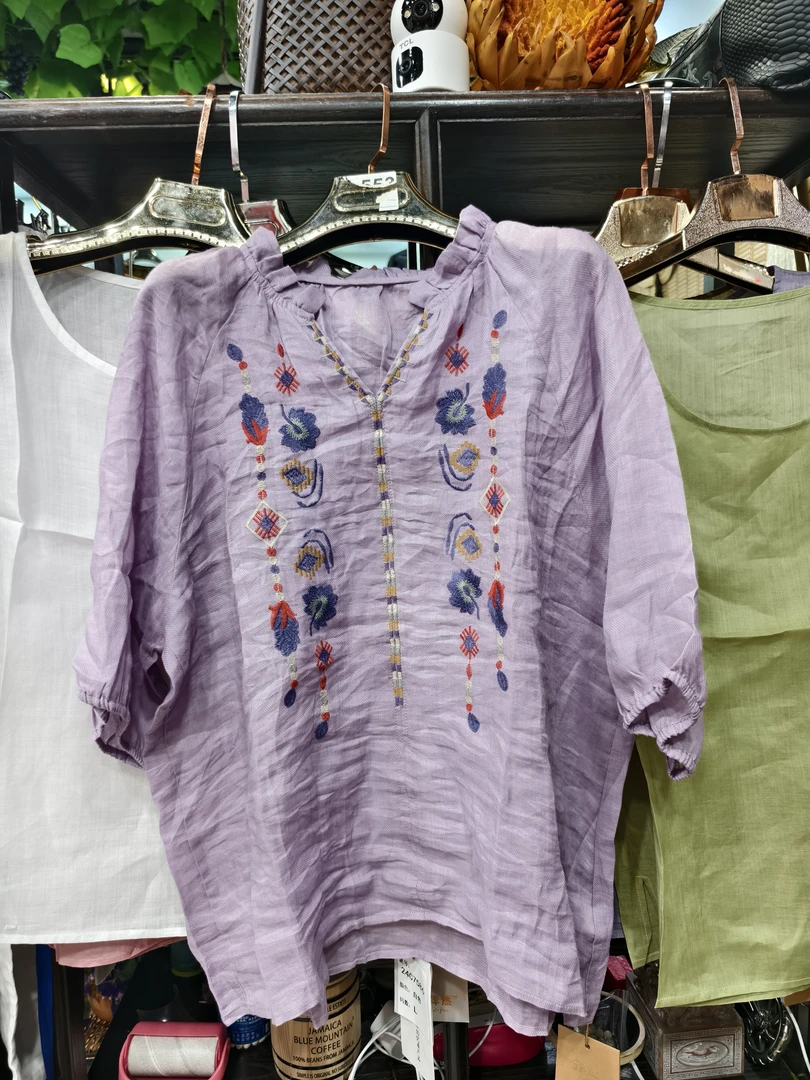 黄姐定制百搭休闲女款七分袖衬衫