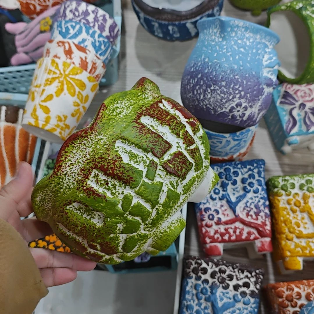 红陶吸水透气的白陶花盆凑满12发货