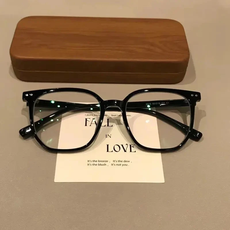 断货高冷黑！温柔小众复古方框可配度数近视眼镜素颜超轻韩版潮ins
