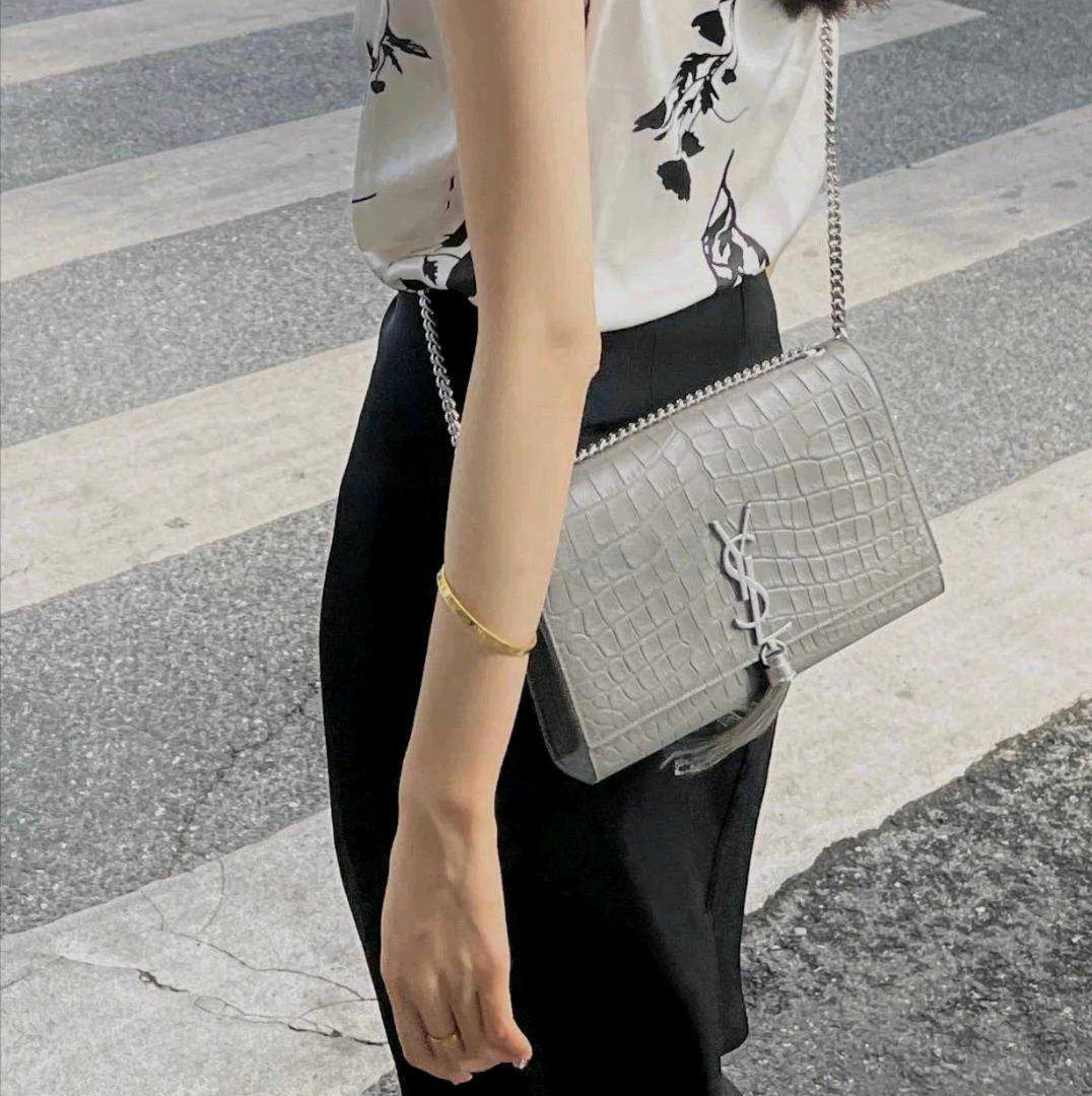 95新 YSL/圣罗兰 鄂压kate流苏中号斜挎包/5141