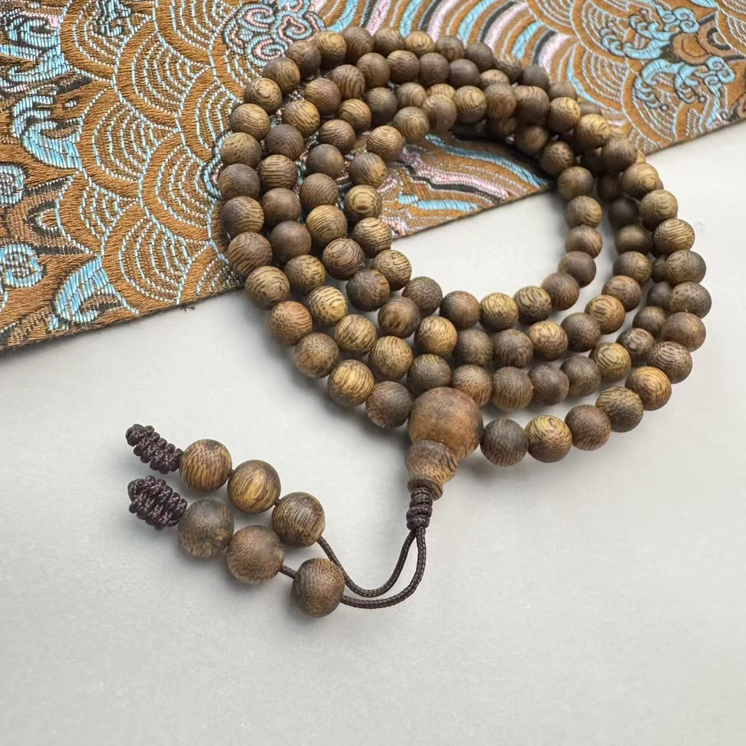 沉香B611814海南尖峰岭白奇奇楠多圈手串圆珠6mm+(多样性发一