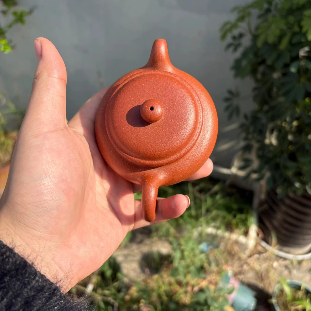 95纯红降破小仿古130cc紫砂壶茶具