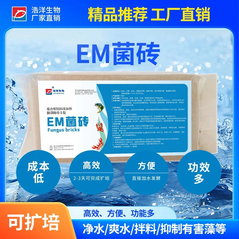 浩洋生物水产养殖EM菌砖复合乳酸菌扩培菌种有效调节饲料水质培藻