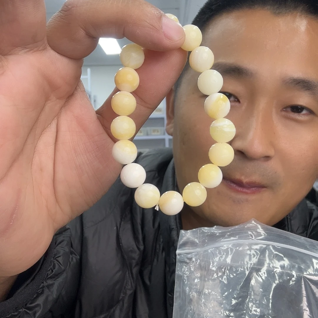 手串白玉菩提10玉华黄