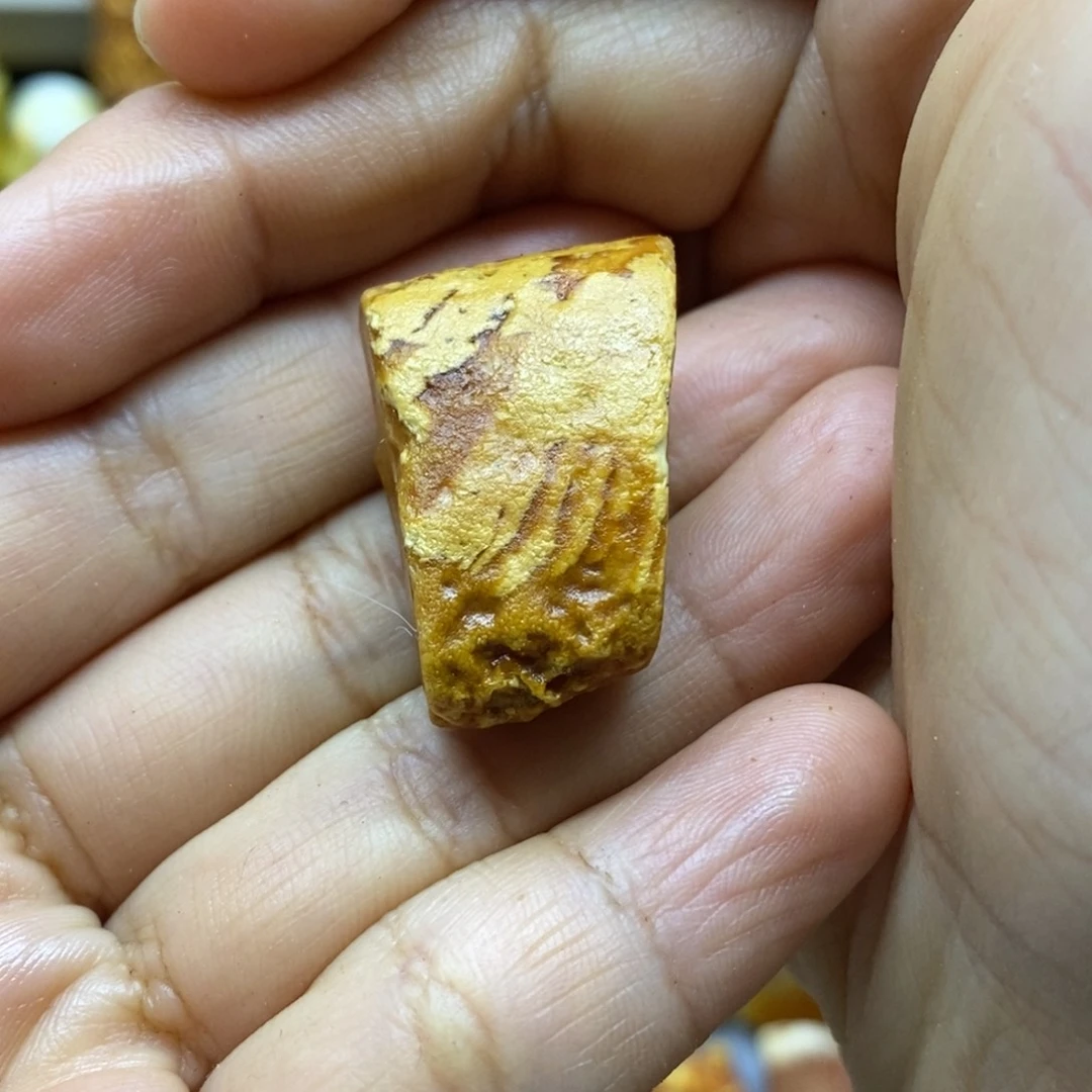 定制琥珀未镶嵌镜*海蜜蜡花蜡