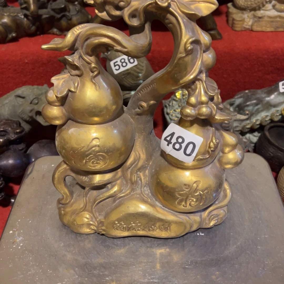 陌***瑶黄铜摆件，文房摆件