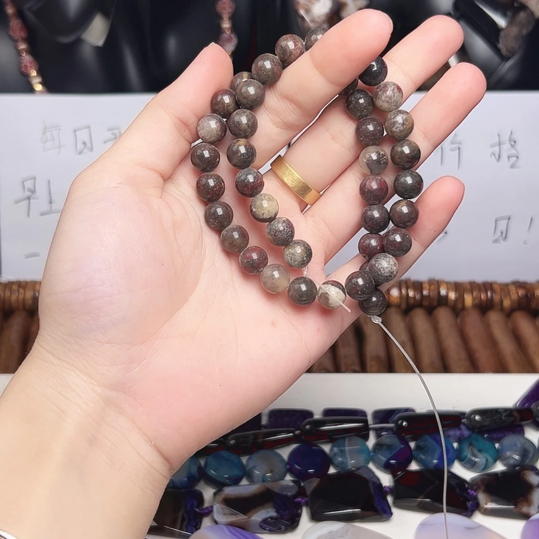 玛瑙/玉髓合金珠宝半成品h109 天然石一条