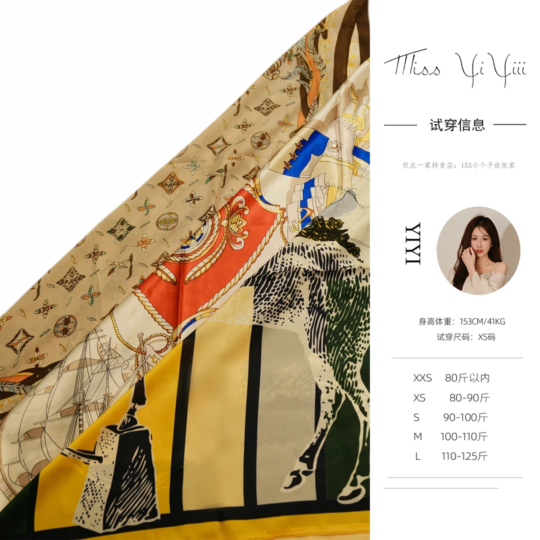 【玫瑰故事丝巾】<YiYiii>多种花色复古时尚百搭丝巾