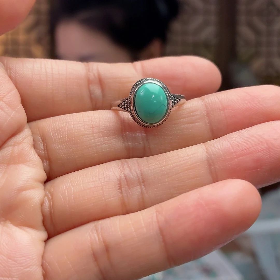 银S925镶嵌绿松石珠宝奇石