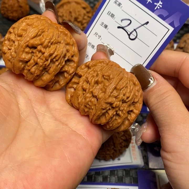 把件文玩核桃26闷白狮49