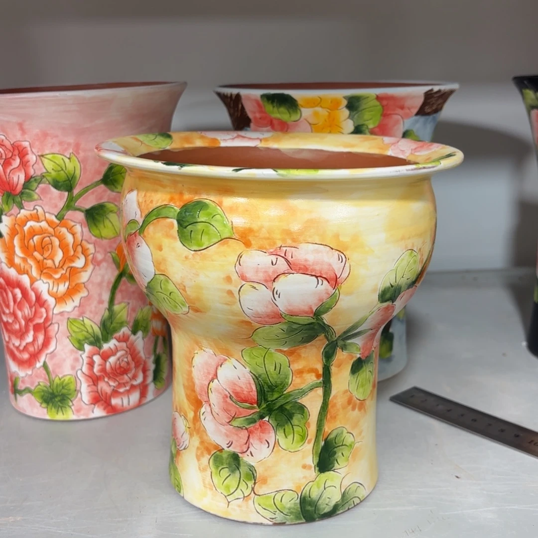 景德镇手绘花盆陶瓷15/18