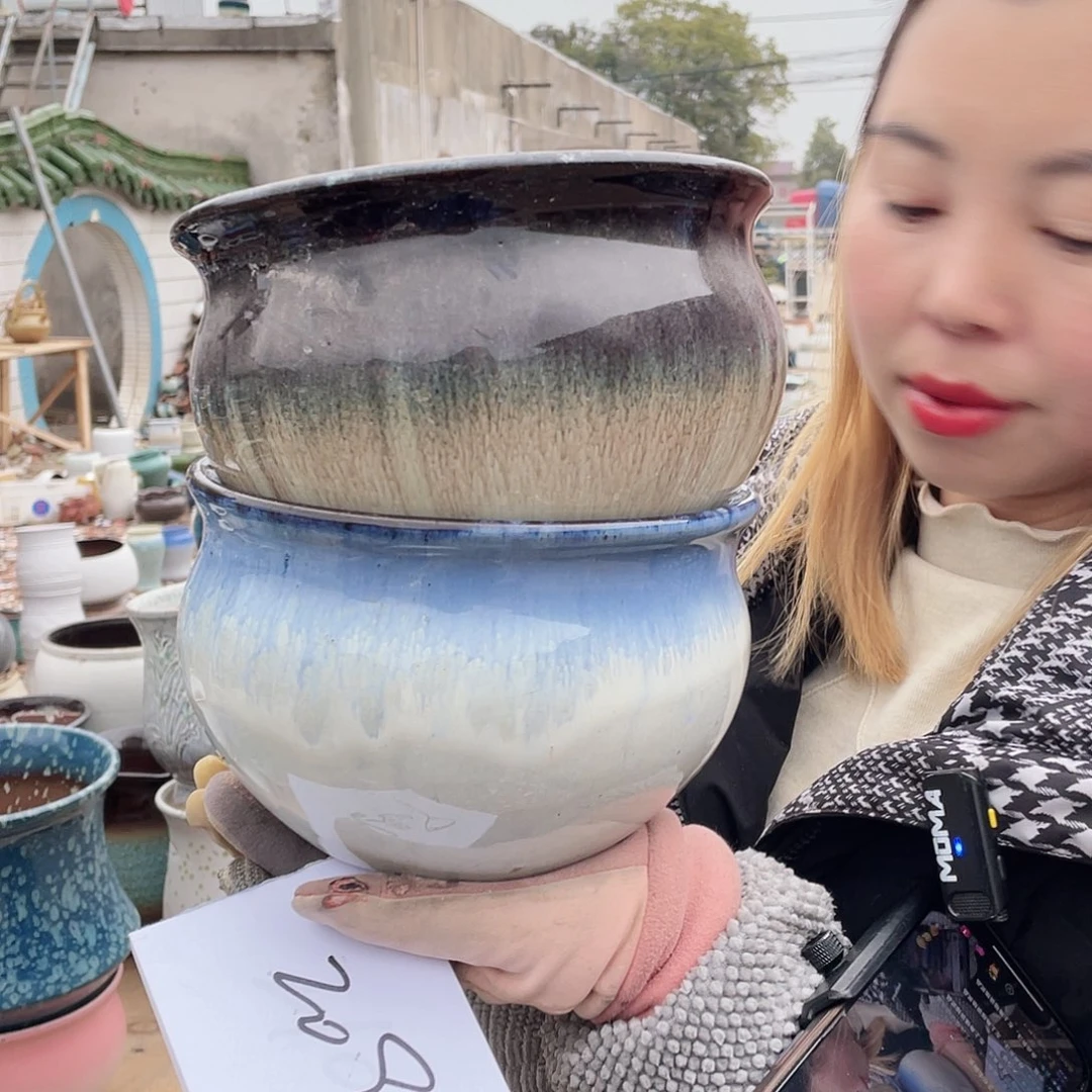 红陶王嫂花盆直播0305-209颜色不选有瑕疵