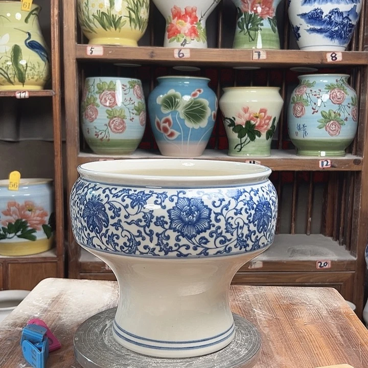 陶瓷口22青花子连新款新款陶瓷陶瓷