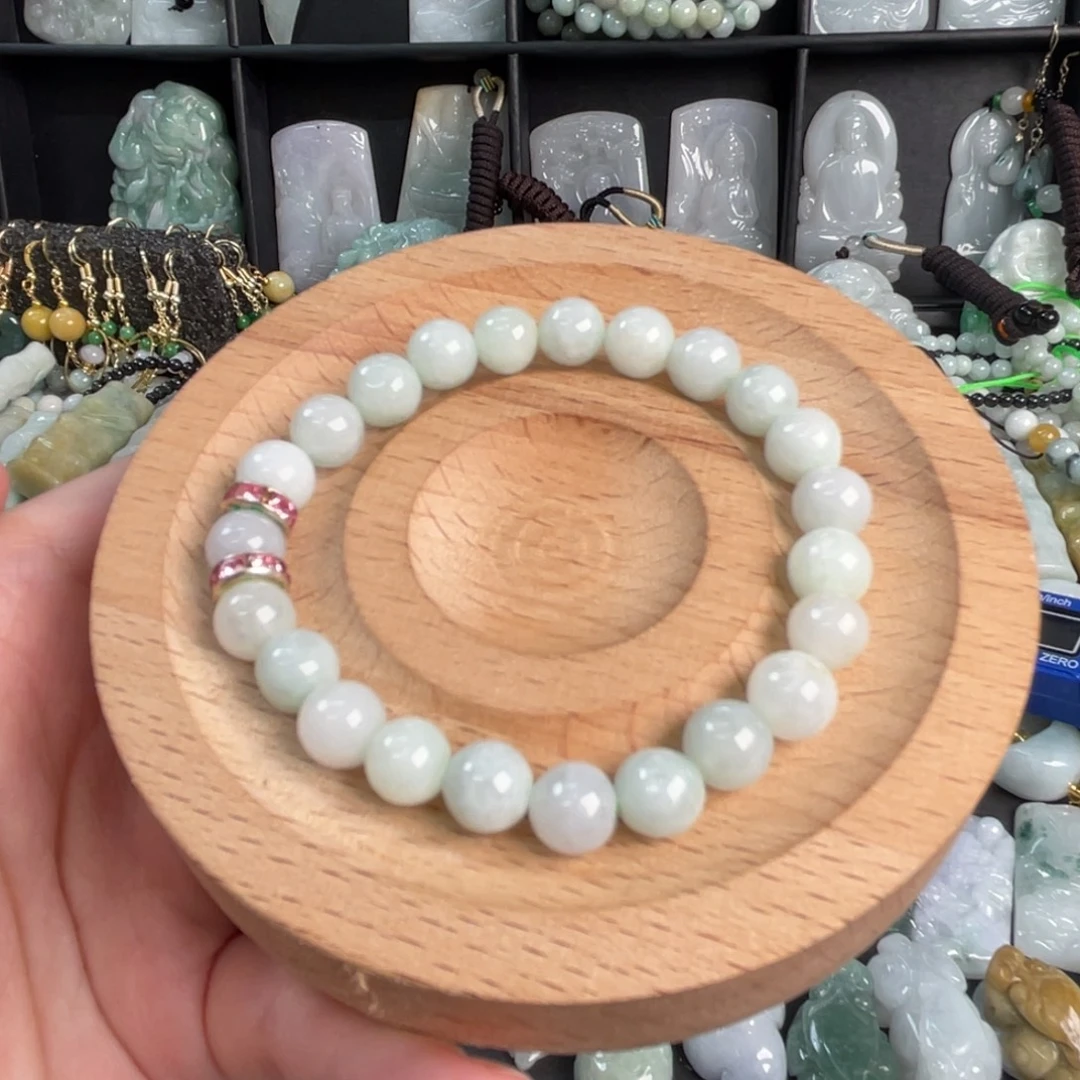 翡翠未镶嵌手链微瑕