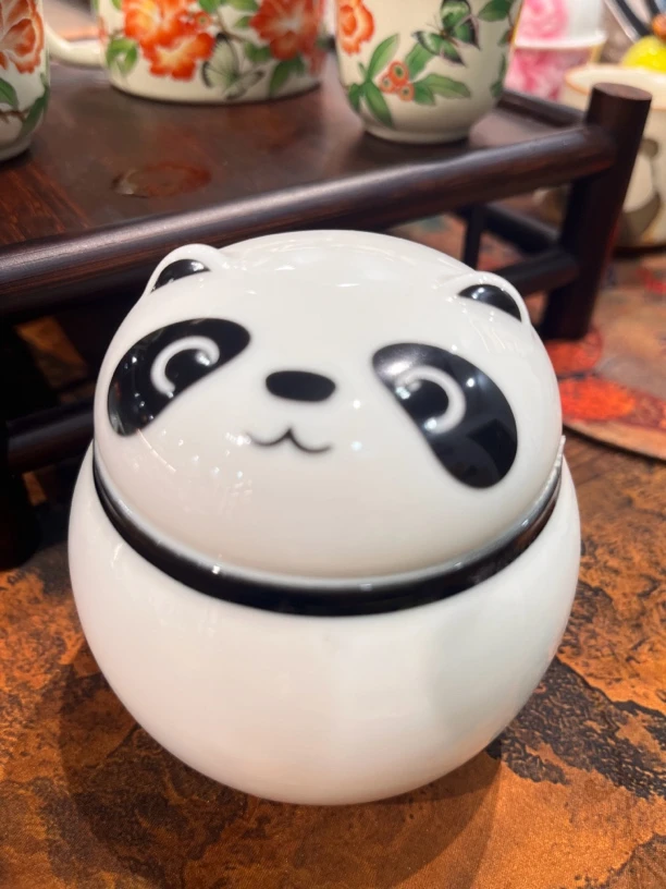 茶叶罐收纳可爱收纳熊猫猫咪收纳罐