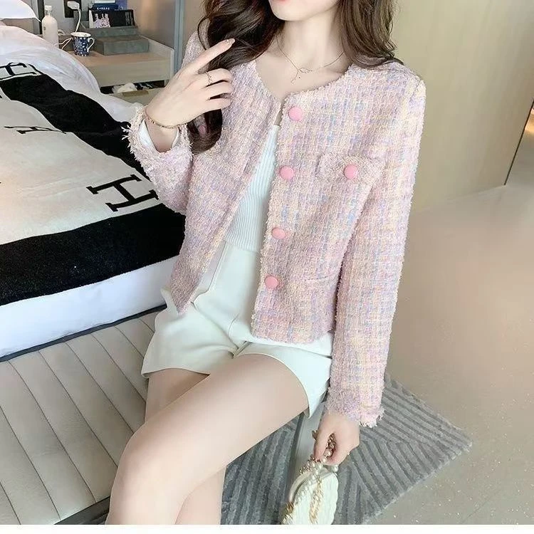 【现货+运费险】小香风短款秋季名媛高级气质法式外套小个子YY332
