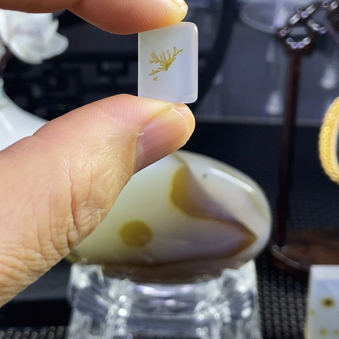 合成碳硅石非金属时尚图纹画面石饰品