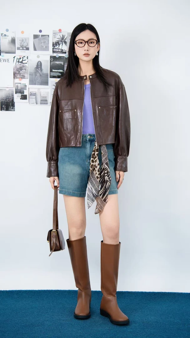 玛丝恩迪皮衣时尚真皮