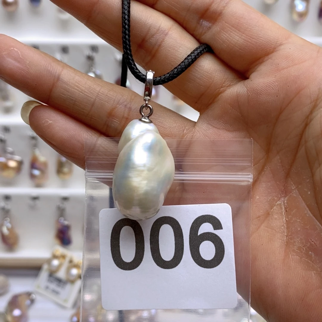 淡水珍珠颈饰银S925镶嵌6