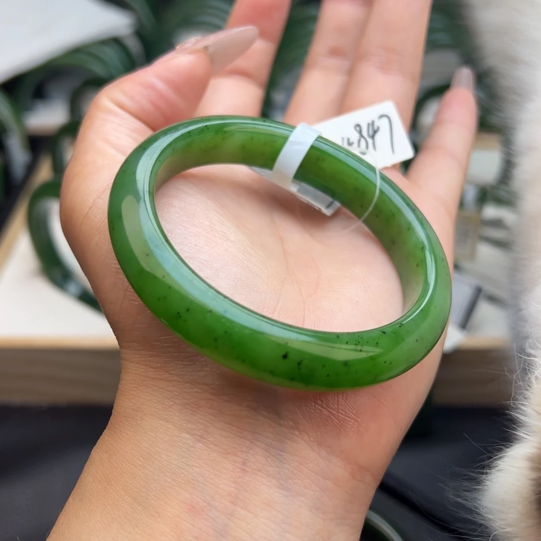 和田玉（碧玉）手镯未镶嵌58.5