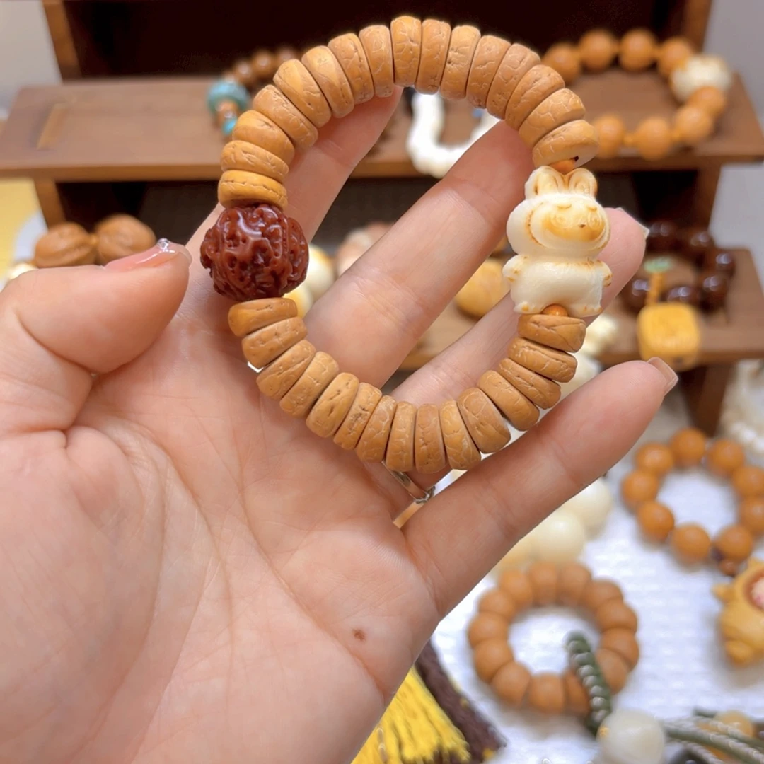 星月菩提手串凤眼大肠拉布布象牙果手串