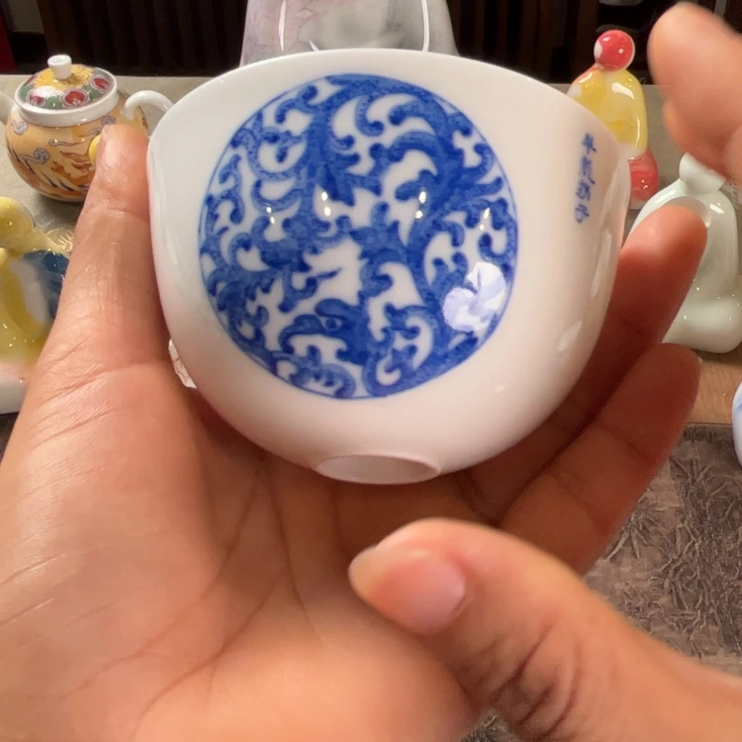 釉下彩青花杯杯杯…………