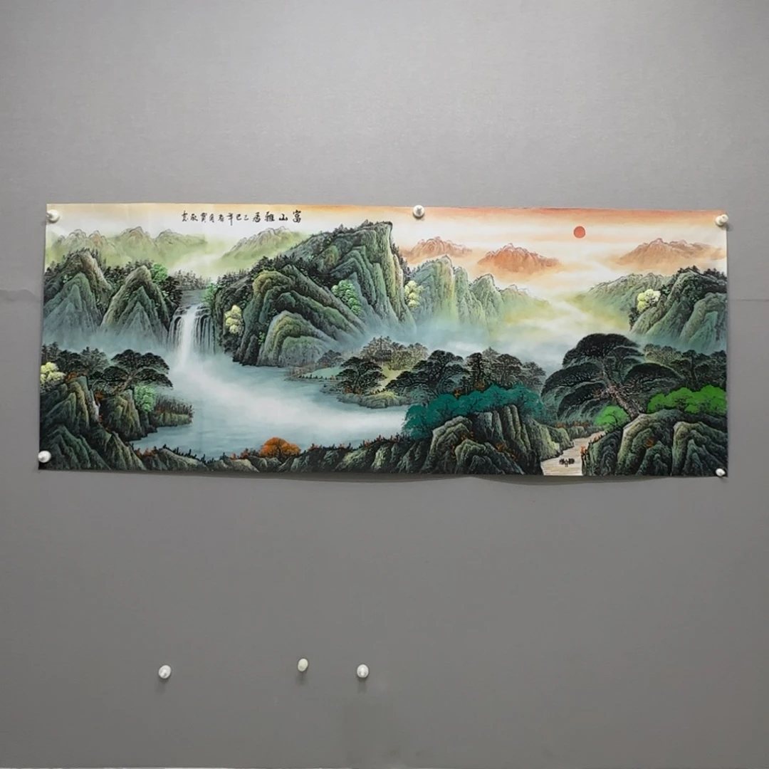 国画菩**韵横幅六尺精品山水贾敏