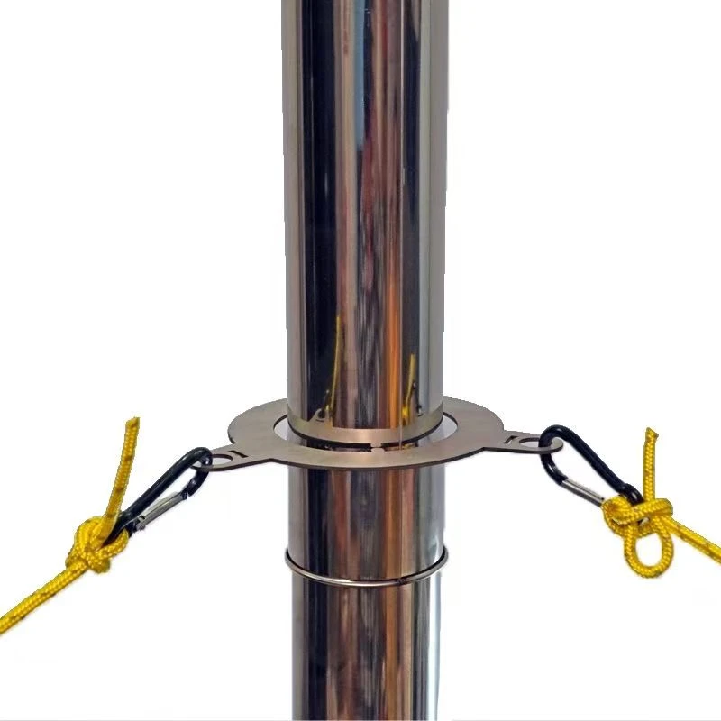 户外柴火炉烟囱防风环风绳固定配件适合户外直径6厘米排烟管