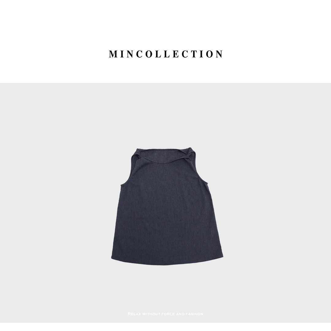 【年终折扣】扭结背心/夏季薄款单层扭结竖纹肌理感亚麻背心