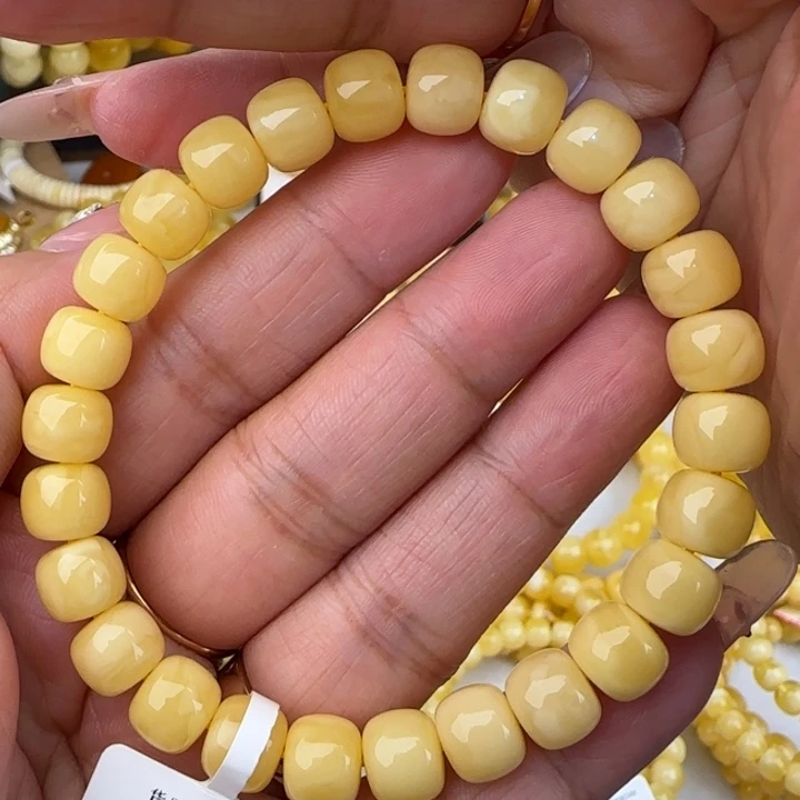 手链蜜蜡未镶嵌奶黄老型手串