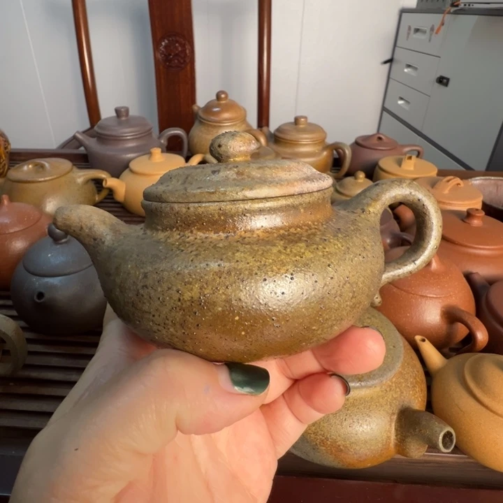 蓝***主茶壶紫砂瑕疵仿古