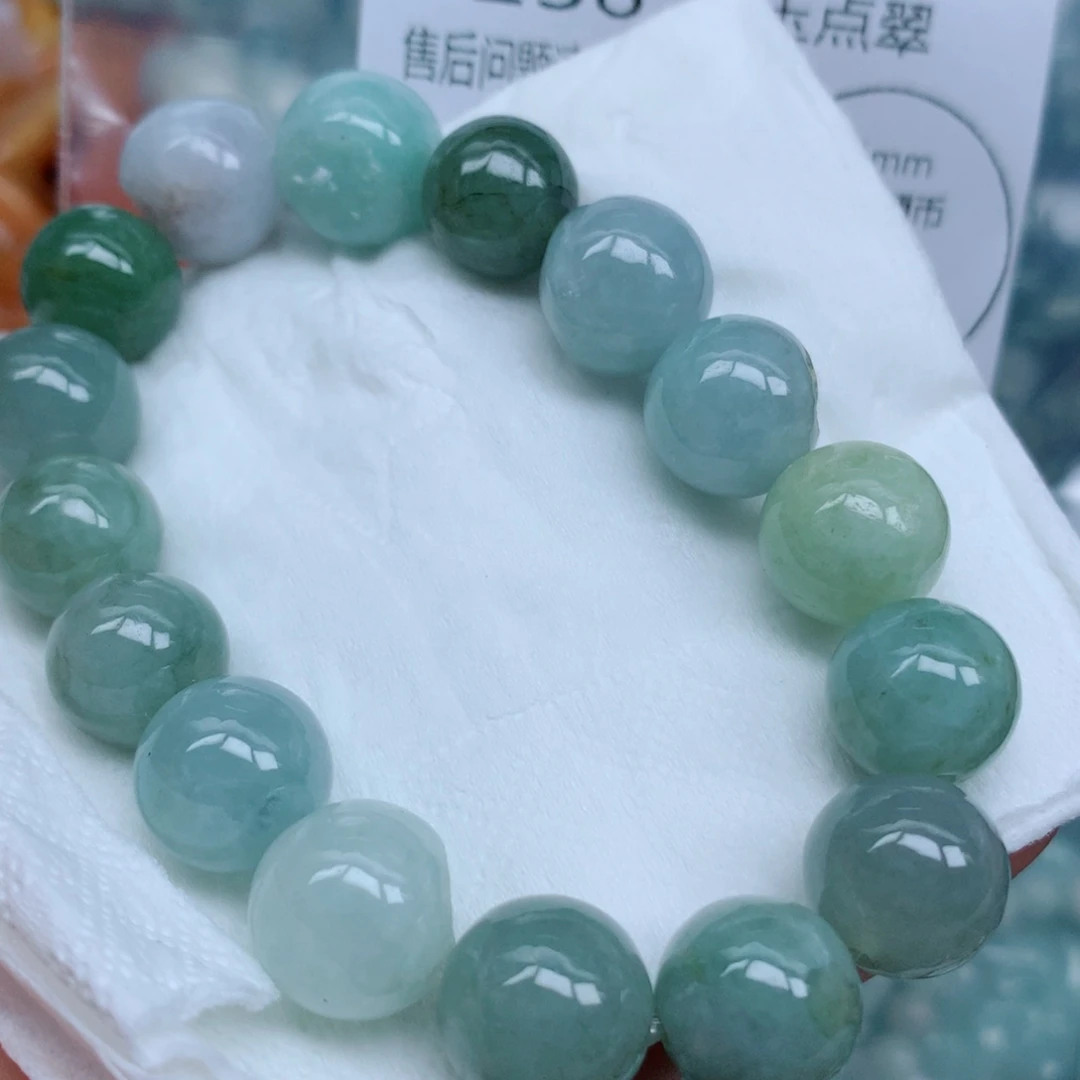 翡翠未镶嵌项链珠子珠