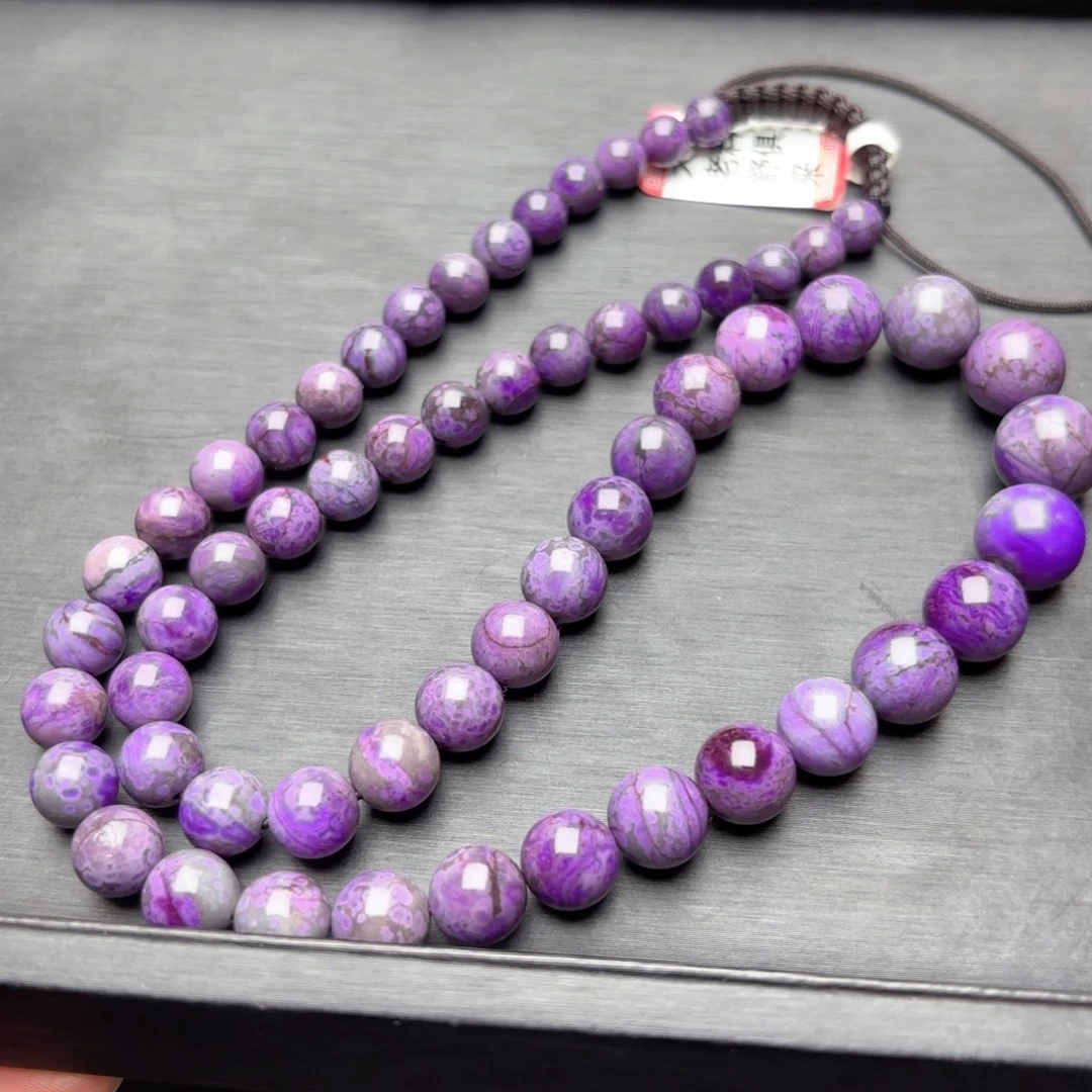 苏纪石（舒俱来）未镶嵌泥地紫樱花项链