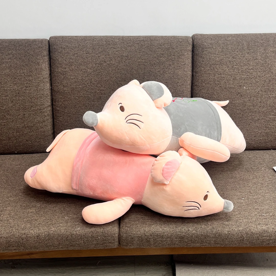 呆萌小老鼠公仔毛绒玩具手工填充布娃娃儿童陪睡玩偶小朋友礼物