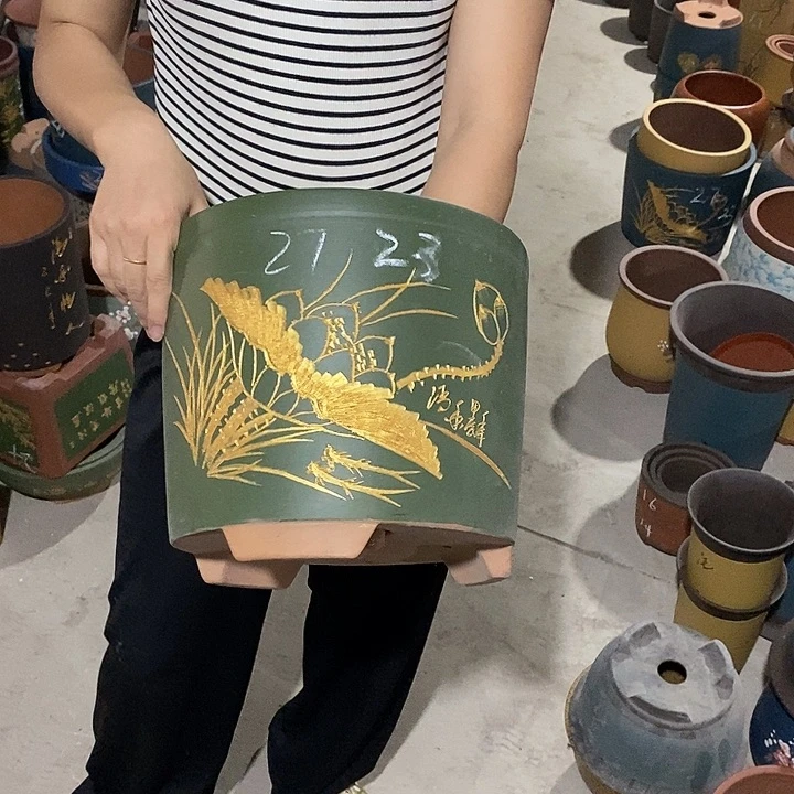 紫砂花盆紫砂花盆