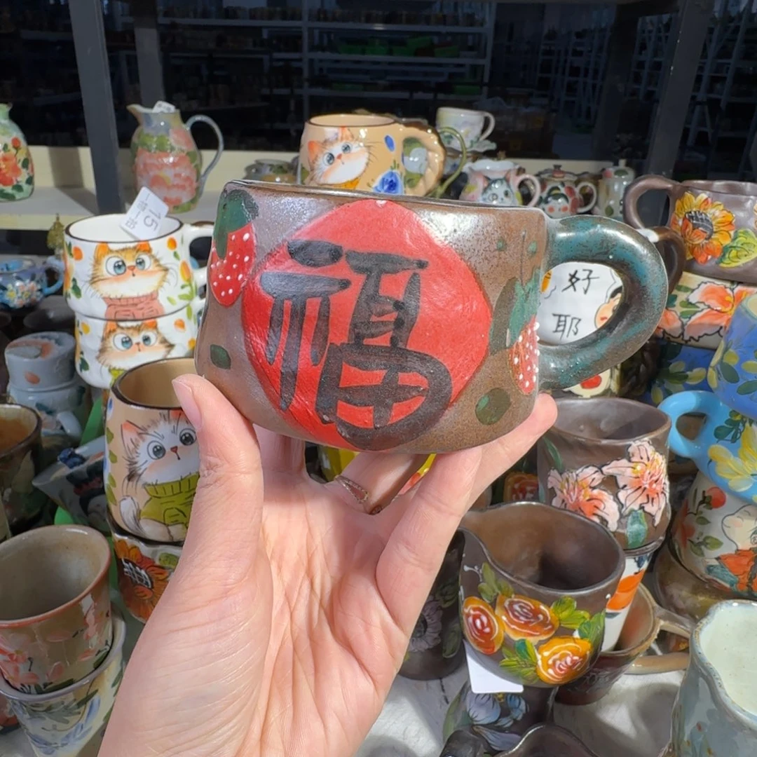 景德镇手工陶瓷釉下彩紫砂微瑕51