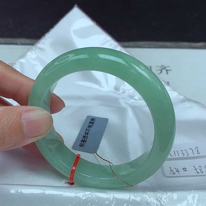 翡翠未镶嵌手镯54圈3378