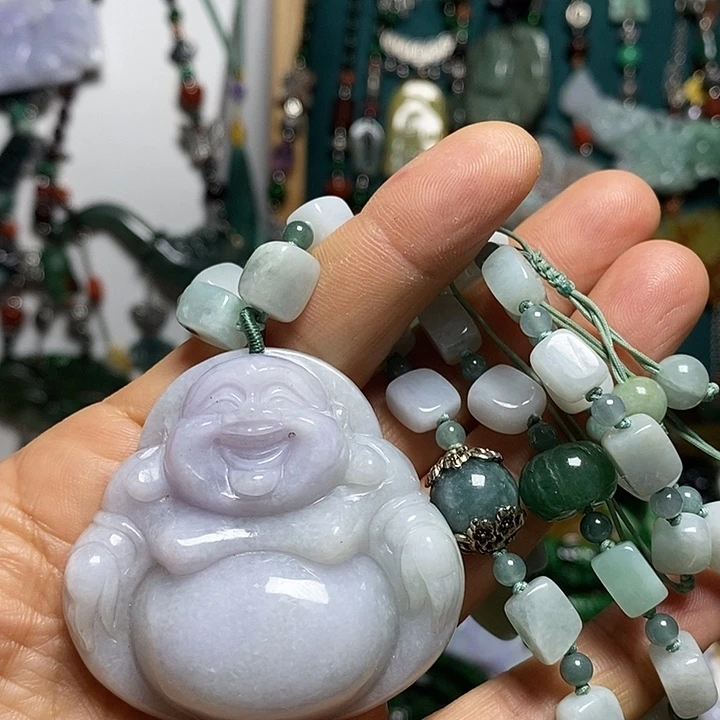 翡翠未镶嵌吊坠(赠链)