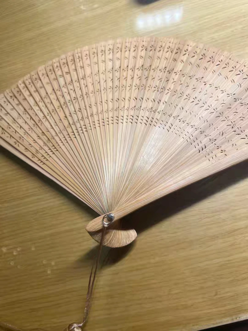 【易品珠宝】“古风•竹扇•节节高” 手工摆件