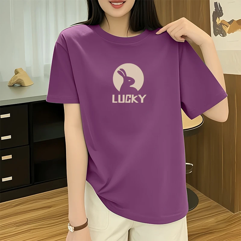 韩版宽松圆领通勤时尚新款夏季短袖t恤女士休闲百搭显瘦气质上衣
